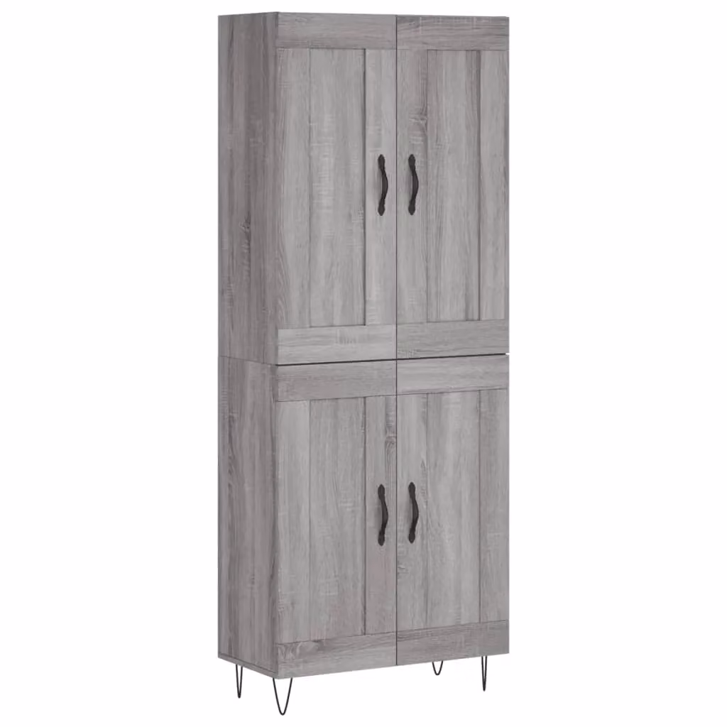 Berkfield Home Grey Sonoma Highboard H 180 x W 69.5 x D 34 cm – 2