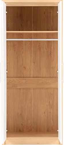 Seconique Seville 2 Door White Gloss Wardrobe H 180 x W 76 x D 47 cm – 2
