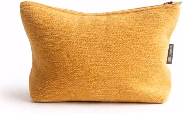 KDMK Marigold Loom Jacquard Toiletry Bag in Mustard and Orange
