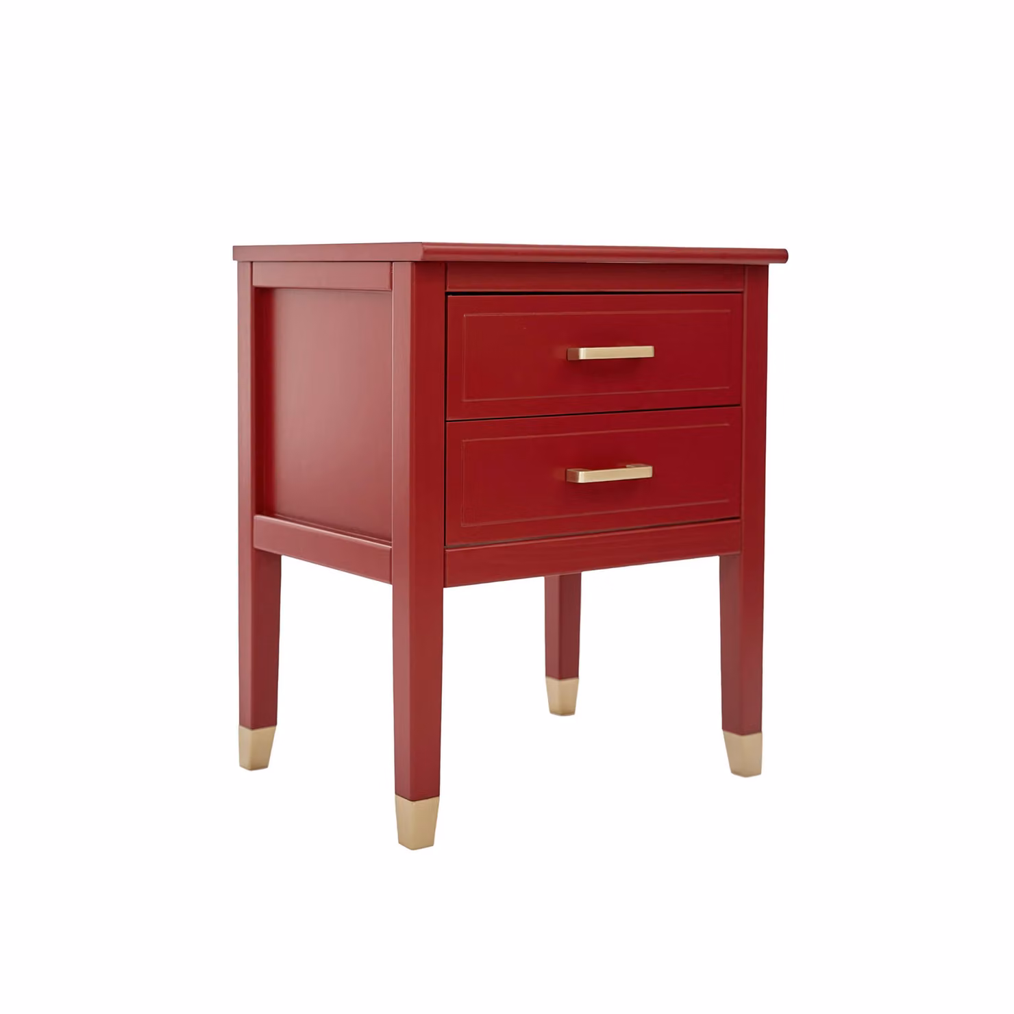 Cabinet Bits Palazzi 2 Drawer Bedside Table in Red Matt Metal – 2