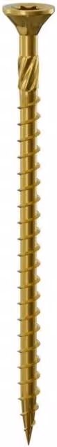 Securfix PTX Self-Countersinking Galvanised Steel Screws, Yellow, Pack of 100