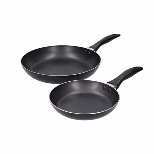 KitchenCraft Non-Stick Induction Aluminium Frying Pan Set in Black, 28cm Diameter and 2cm Depth – 1