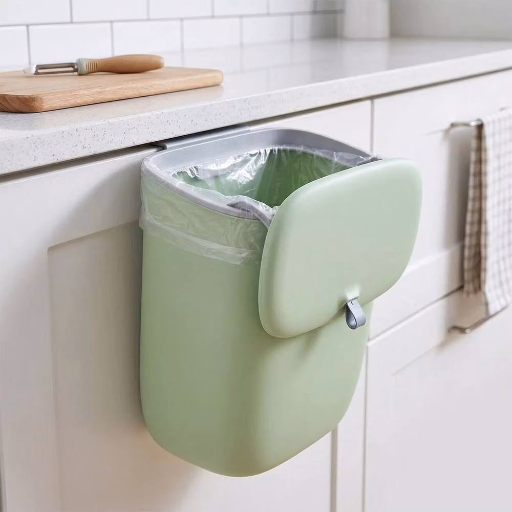 Havendro 12L Hanging Waste Bin with Flip Lid in Green – 2
