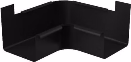 Galeco Square Steel Gutter Internal Corner, 125mm, Black