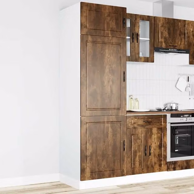 Berkfield Home Porto Wall-Mounted Kitchen Cupboard in Smoked Oak Brown – 1