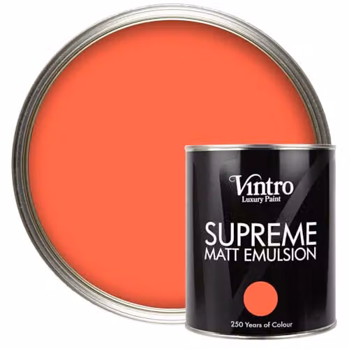 Vintro Luxury Matt Emulsion Multi Surface Paint in Matisse Coral Red, 1L