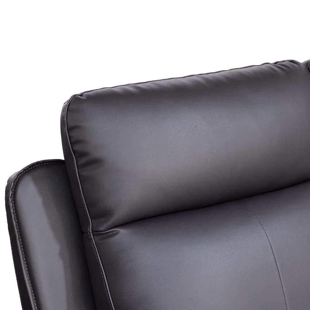 Aspire Rivington Real Leather Power Recliner 3+1+1 Sofa Set with USB Charging in Anthracite Grey – 3