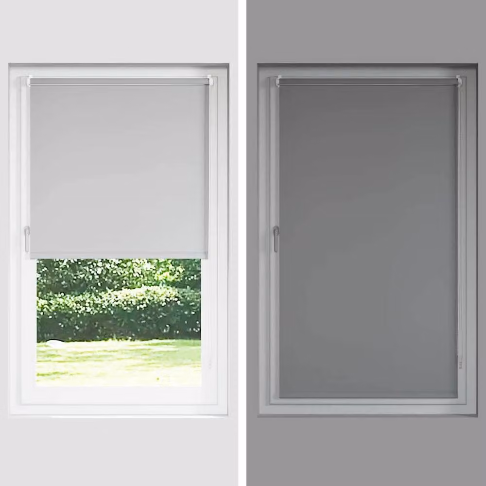 Berkfield Home Grey Blackout Roller Blind, Polyester, W: 100 cm, H: 210 cm – 4