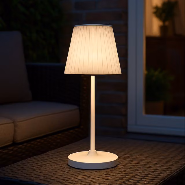 Eglo Cabozo Dimmable LED Rechargeable Portable Outdoor Table Lamp, White