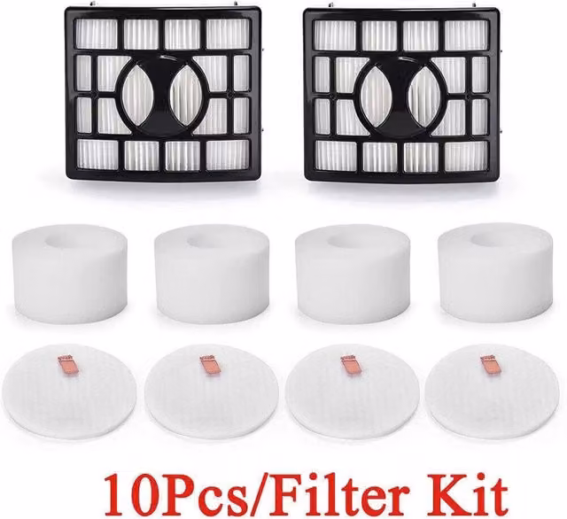 SPETLEK Vacuum Filter Kit for Shark NZ801UKT, 10 Pieces, White – 1