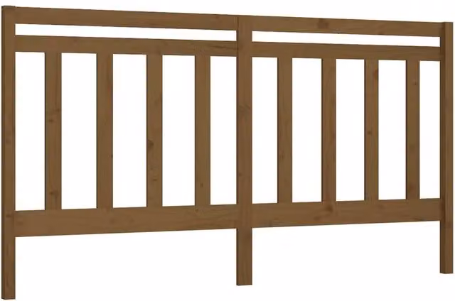 Berkfield Home Rustic Solid Pine Wood Bed Headboard in Honey Brown, W: 206 cm, D: 4 cm, H: 100 cm – 1