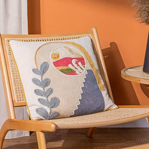 Riva Home Margo Multicolour Cotton Tufted Square Cushion, W/D/H: 50 x 50 x 50 cm – 3