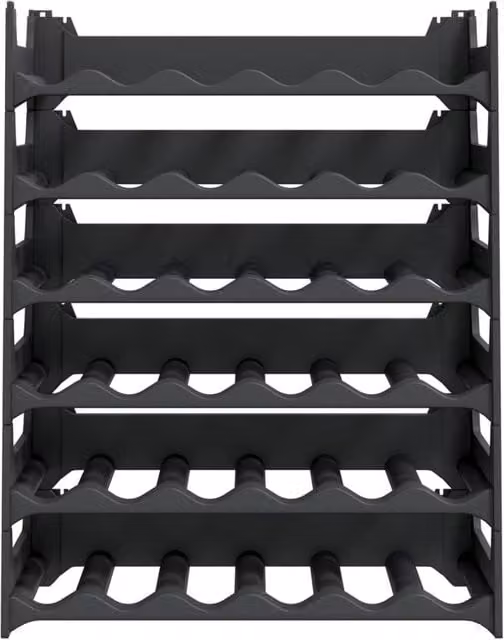 Berkfield Home Stackable Stable Wine Rack for 36 Bottles in Black Anthracite Matt