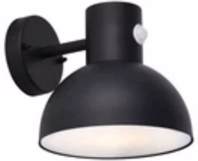 Havendro Modern LED Outdoor Wall Light with Motion Sensor in Black