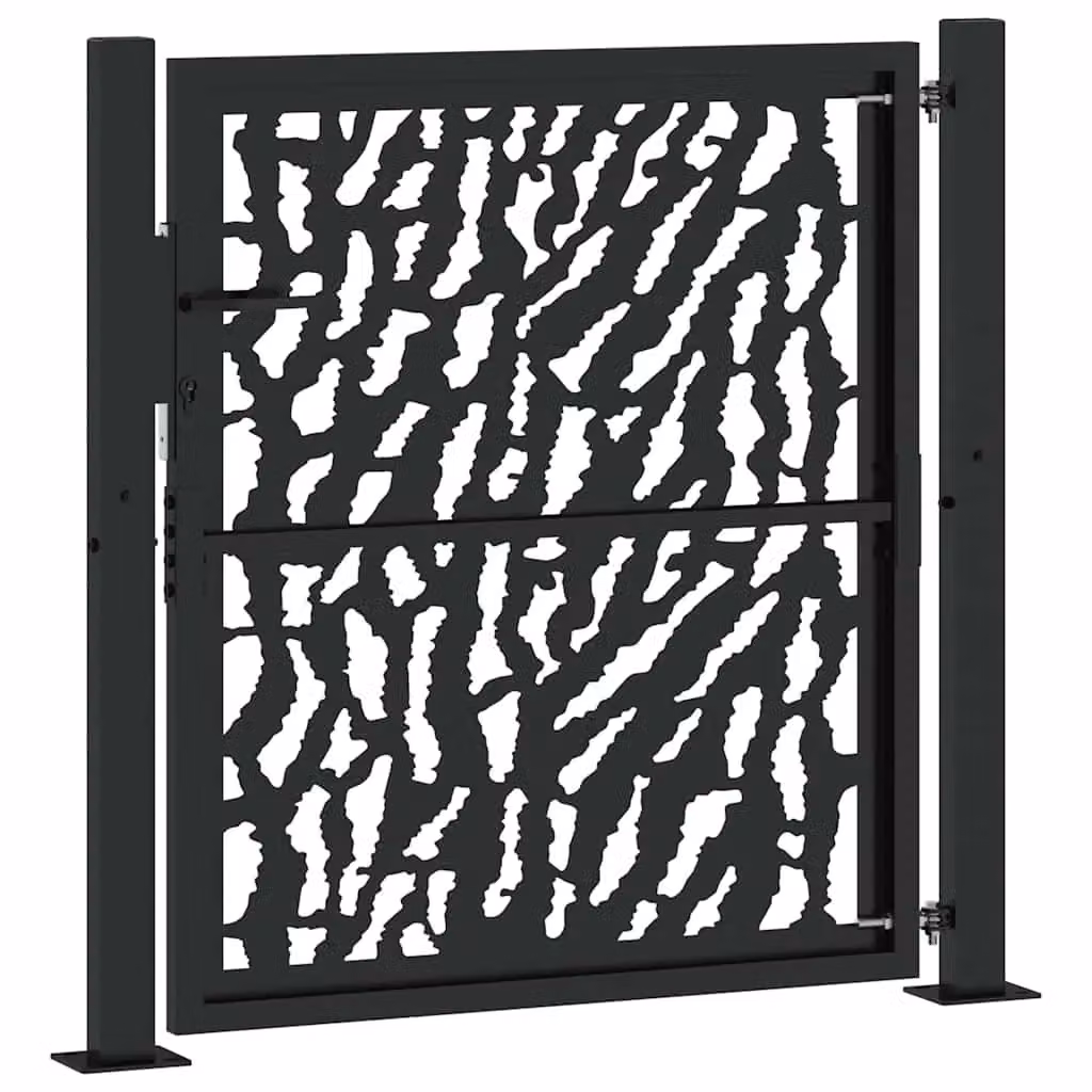 Berkfield Home Black Steel Garden Gate, W: 105 cm, H: 106 cm – 5