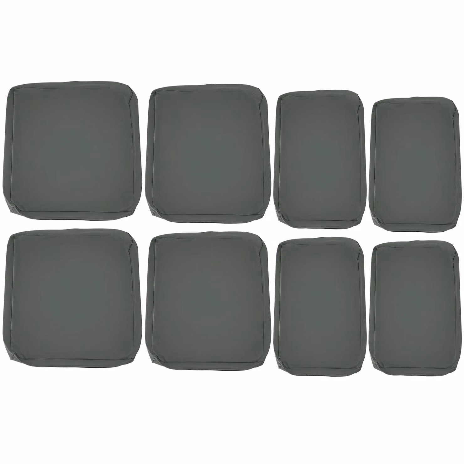 Outsunny Replacement Grey Polyester Cushion Cover for Corner Sofa Rattan Patio Furniture – 3