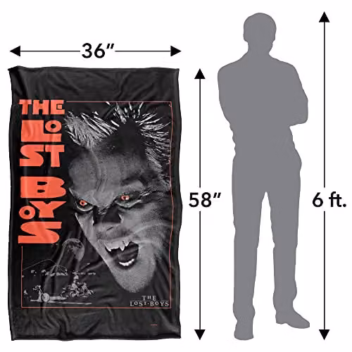 LOGOVISION The Lost Boys Fun To Be A Vampire Poster Super Soft Fleece Snuggle Blanket, Multicolour – 4