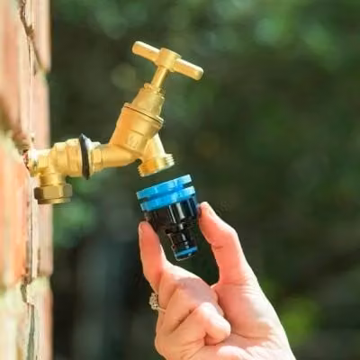 Flopro Triple Fit Outside Tap Connector 1/2 inch, Blue – 3