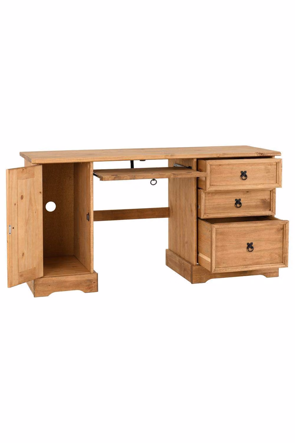 Seconique Corona Rustic Pine Computer Desk in Brown – 3