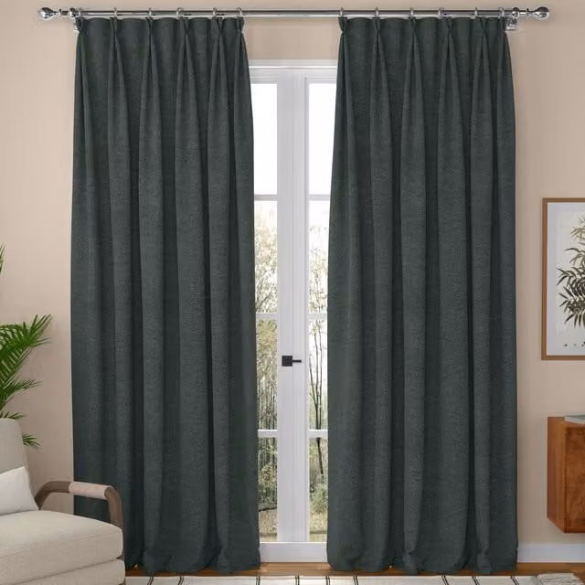 ANTE DECOR Aurora Made To Measure Blackout Curtains in Grey Graphite