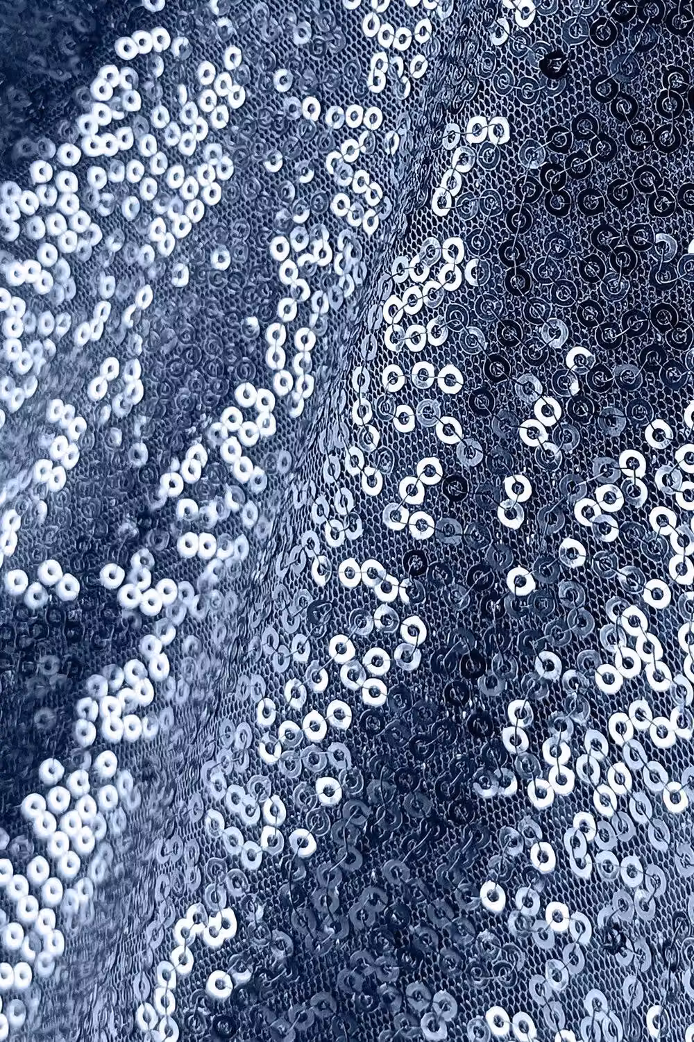 Neel Blue Navy Blue Rectangle Sequin Tablecloth, W: 177.8 cm x D: 177.8 cm x H: 177.8 cm – 3