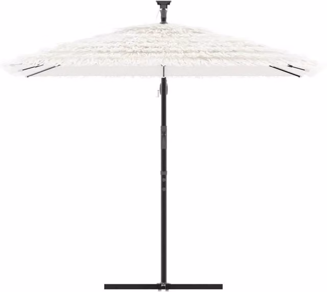 Berkfield Home White Cantilever Garden Parasol with Steel Pole, W/D/H: 246 x 246 x 230 cm – 1