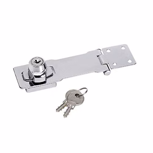 Master Lock Silver Steel Door Hasp, W: 11.8 cm, D: 4.1 cm – 1