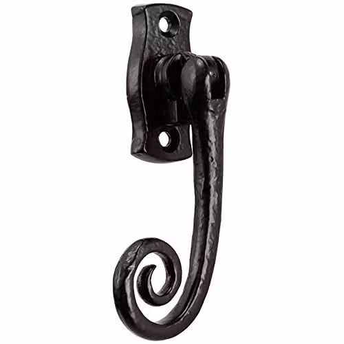 Loops Left Handed Locking Espagnolette Window Fastener in Black Antique, 24 x 58 mm