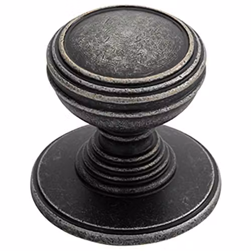 Loops Ringed Tiered Cupboard Door Knob in Pewter, 30mm Diameter – 1