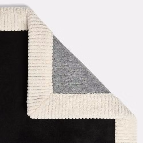 OHS Modern Black Hand Tufted Non Slip Rectangular Area Rug for Bedroom, Living Room or Hallway, W/D/H: 120 x 170 cm – 4