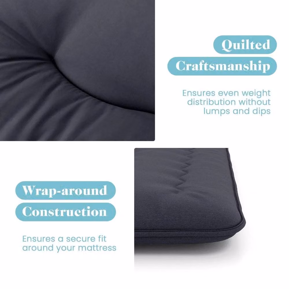 Kelvenix King Size Floor Mattress, Dark Grey, W: 150 cm, L: 200 cm, H: 10 cm – 3