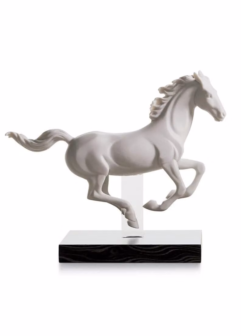 Lladró Gallop I White Porcelain Horse Figurine