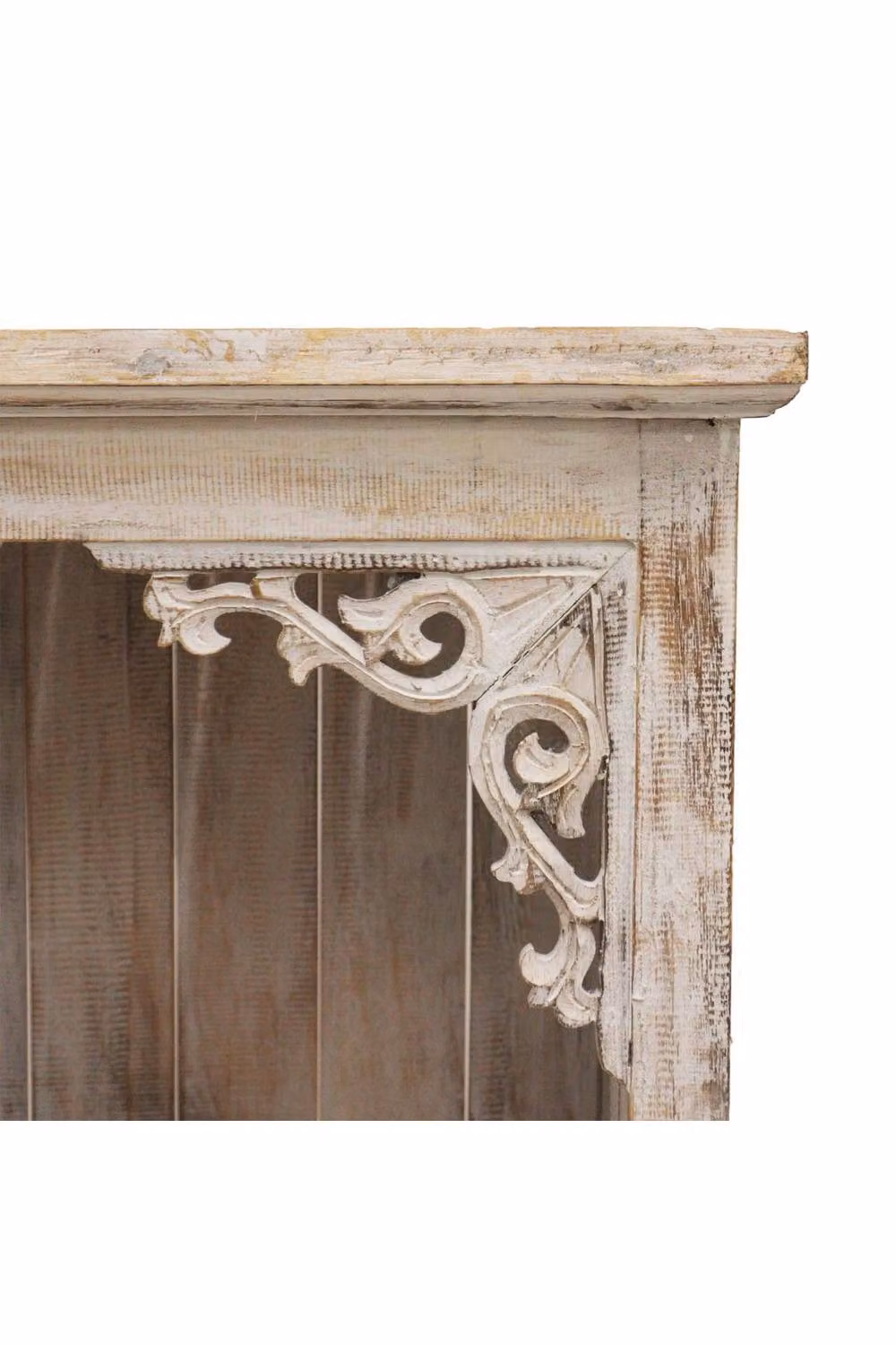 KDMD Albasia Shabby Chic Bathroom Cabinet in White, H 120 cm x W 66.7 cm x D 40 cm – 3