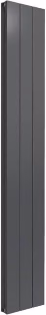 Bathroom Kingdom Casina Anthracite Double Flat Panel Vertical Aluminium Radiator, Grey, H: 180 cm, W: 28 cm