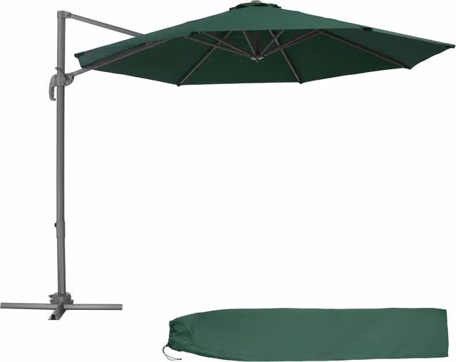 tectake Daria Parasol with Protective Cover, Green