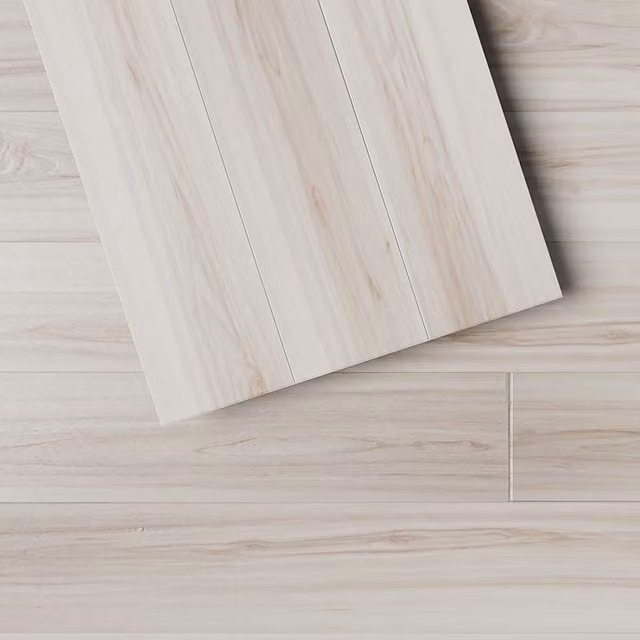 Komore Set of 20 Beige Wood-Look Click-Lock PVC Flooring Planks