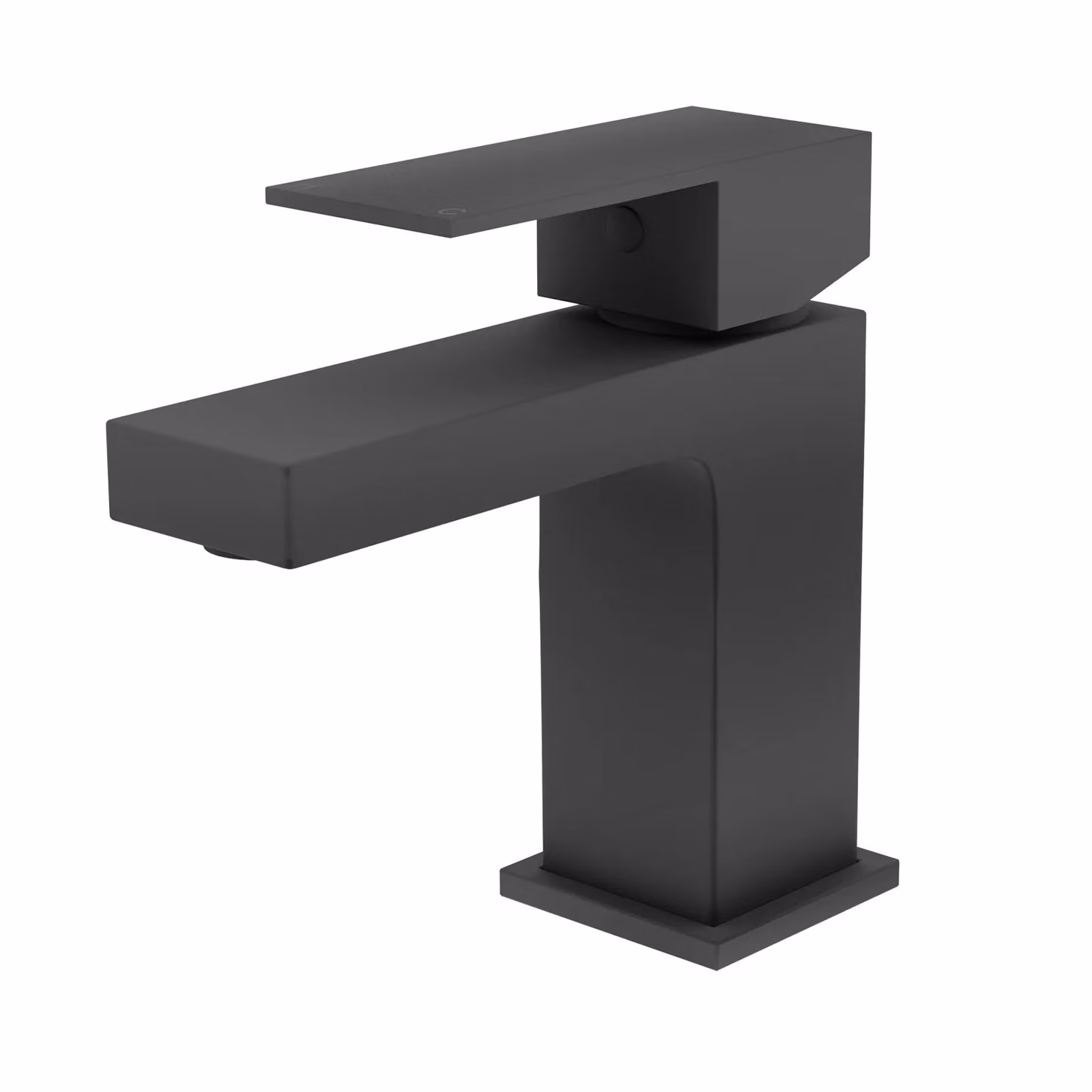 Nes Home Square Single Lever Basin Mono Mixer Tap in Matte Black – 3