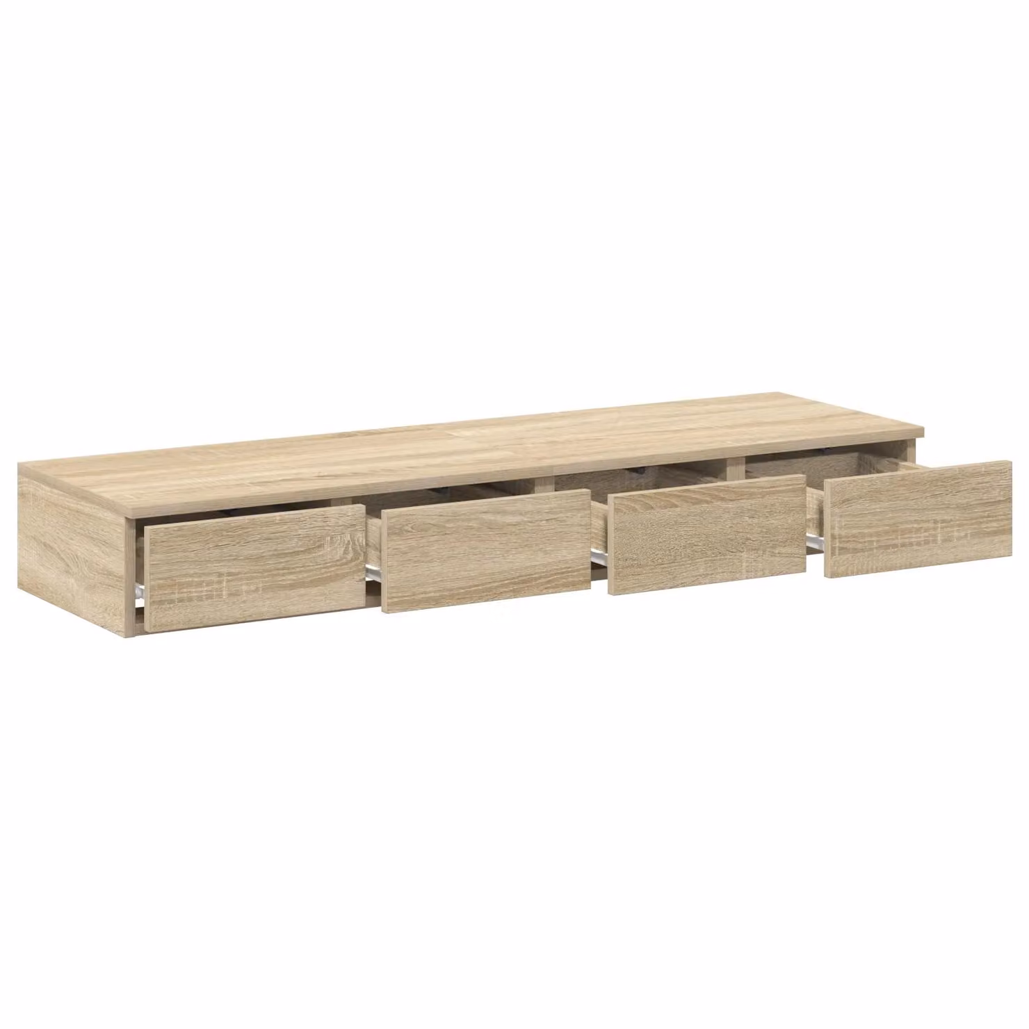 Berkfield Home Sonoma Oak Bed Drawers in Brown, W/D/H: 120 x 36.5 x 16.5 cm – 2