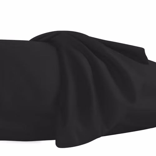 Pamposh Pack of 2 Black Microfibre Pillow Cases with Envelope Closure – 3