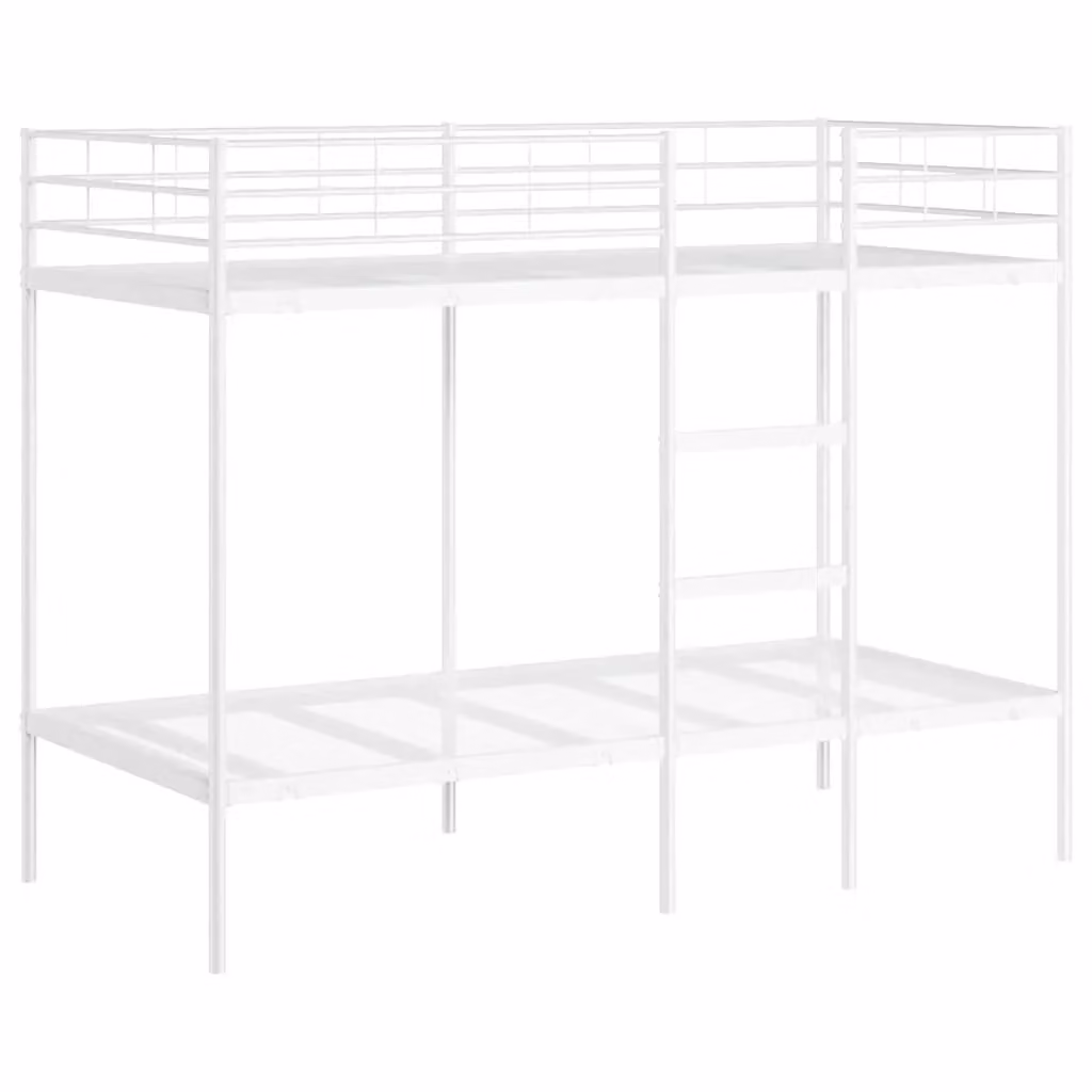 Berkfield Home Metal Bunk Bed in White, W/D/H: 90 x 200 cm – 2
