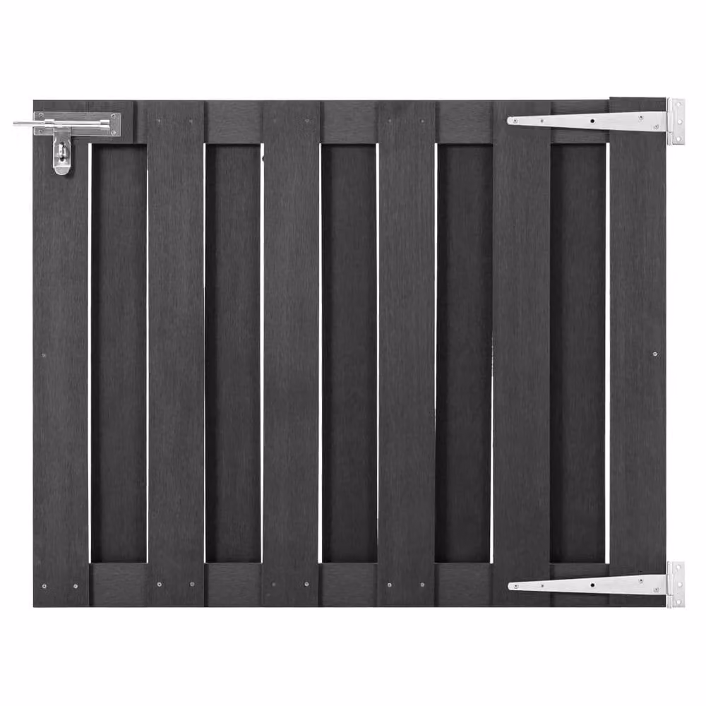 Berkfield Home WPC Garden Gate, Grey, W: 100 cm, H: 80 cm – 2
