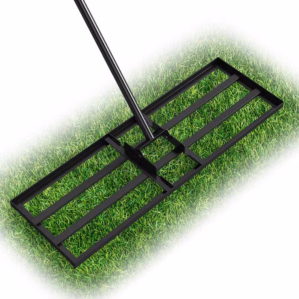 Costway Lawn Leveling Rake with Adjustable Handle in Black – 5