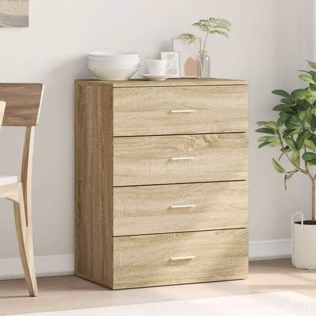 Berkfield Home Sonoma Oak Sideboard in Light Brown, W/D/H: 60 x 39 x 80 cm – 1