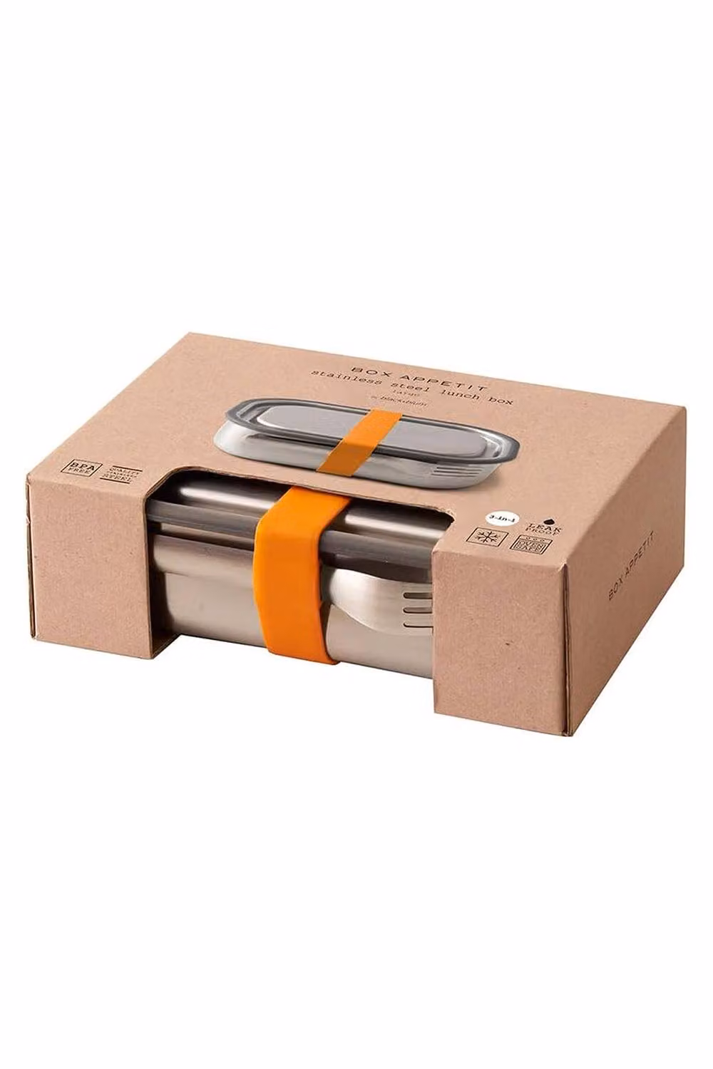 Black + Blum Stainless Steel Leakproof Bento Lunch Box with Dividers, 1L, Orange – 5