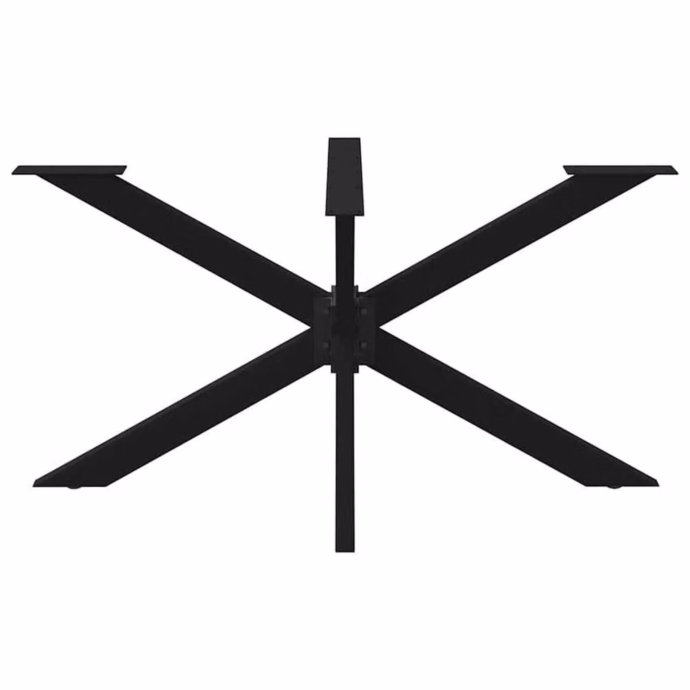 Berkfield Home Spider Shape Dining Table Leg in Matt Black Steel, W: 150 cm, D: 78 cm, H: 72-73 cm – 2