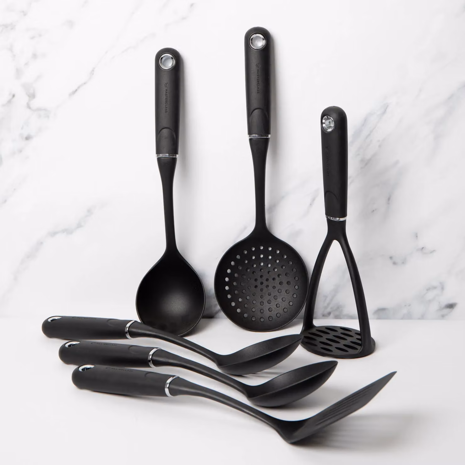 MasterClass 6 Piece Non-Slip Nylon Kitchen Utensil Set in Black – 2