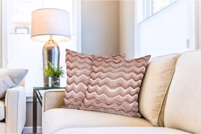 NewEdgeBlinds Pink Chenille Square Cushion Cover