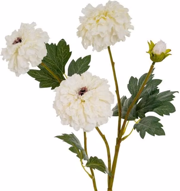 Hill Interiors African Marigold Artificial Flower Spray in White