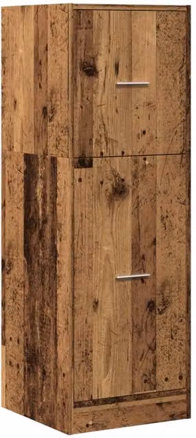 Berkfield Home Elegant Apothecary Cabinet in Old Wood Brown, W/D/H: 40 x 41 x 118 cm