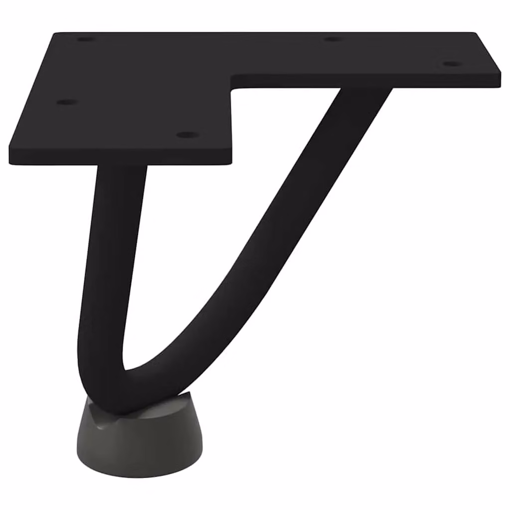 Berkfield Home Black Solid Steel Hairpin Table Legs, 4 Pieces, Height: 10 cm – 4